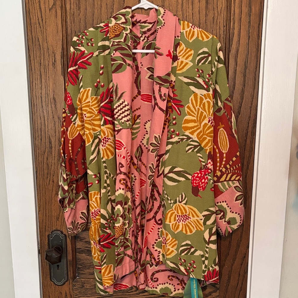 Farm Rio Double Floral Kimono Cardigan